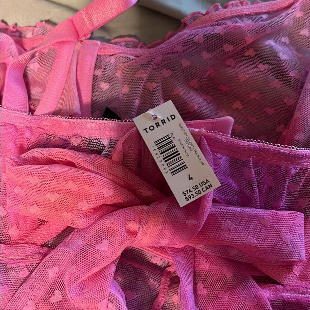 NWT torrid pink and purple mesh bodysuit size 4 - Picture 6 of 6